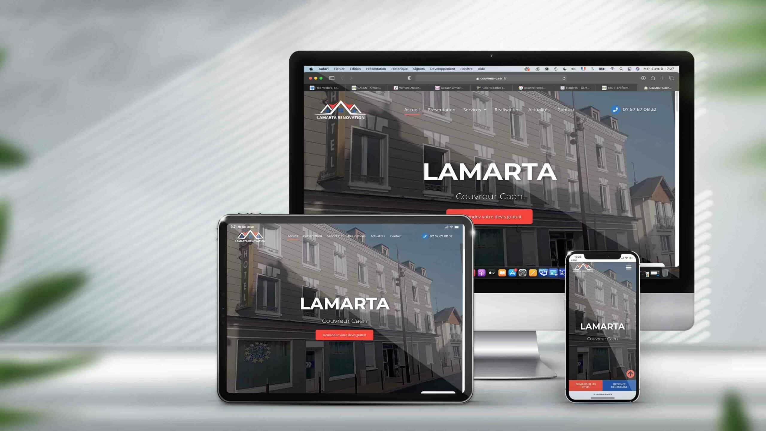 Site Lamarta Rénovation réalisé par Net Strategy