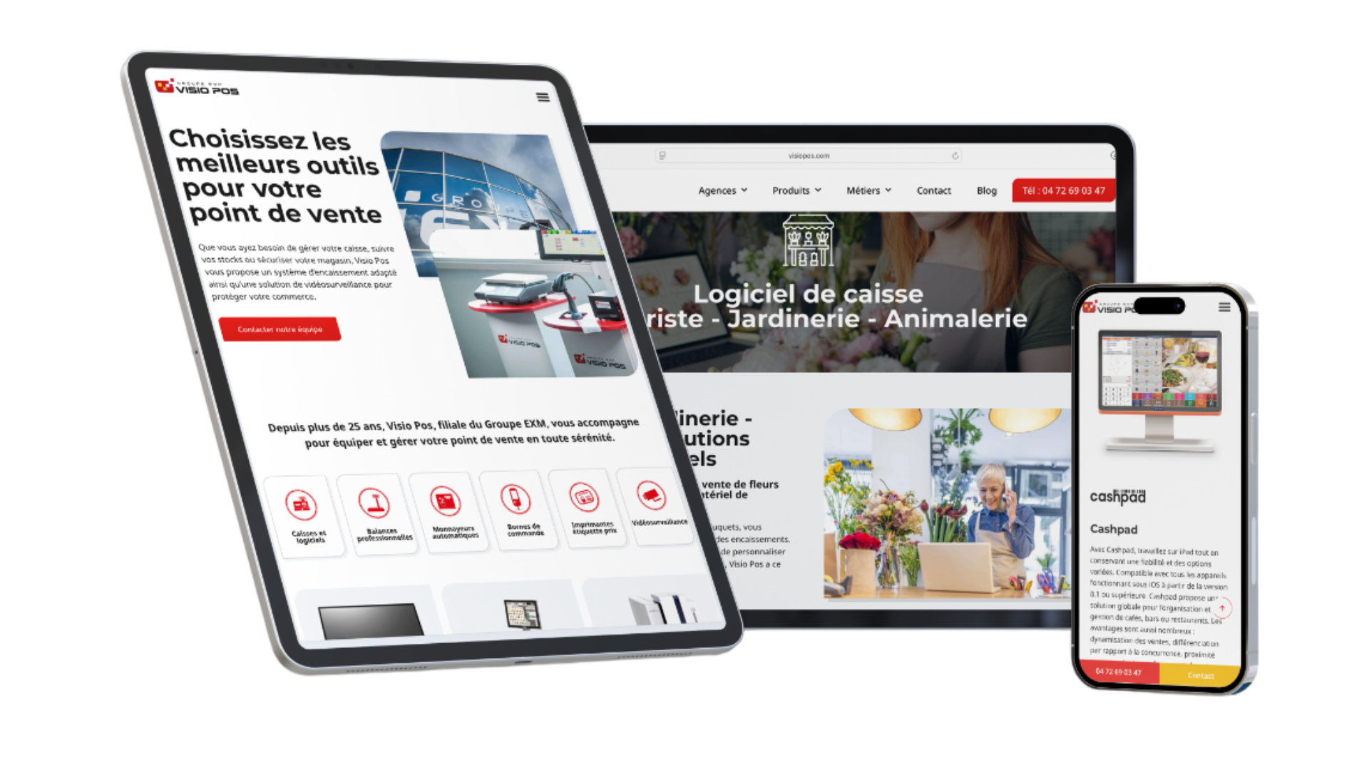 Aperçu du site web Visio POS